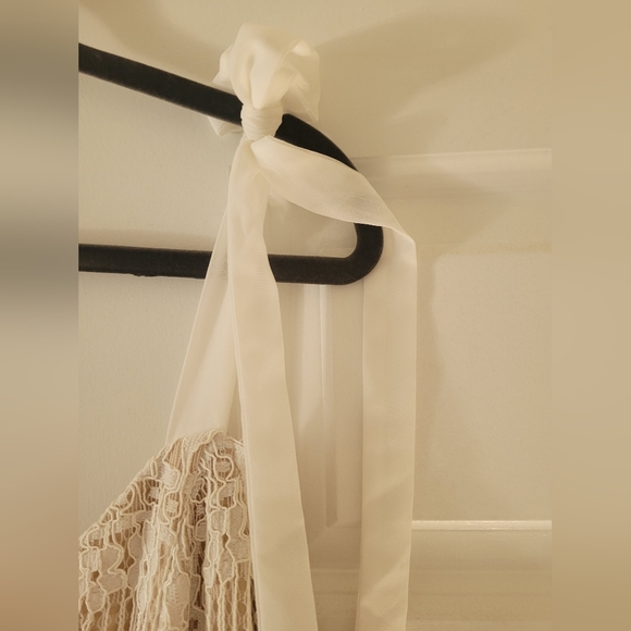 Lulu's Just My Love White Lace Tie-Strap Midi Dress - Picture 8 of 8